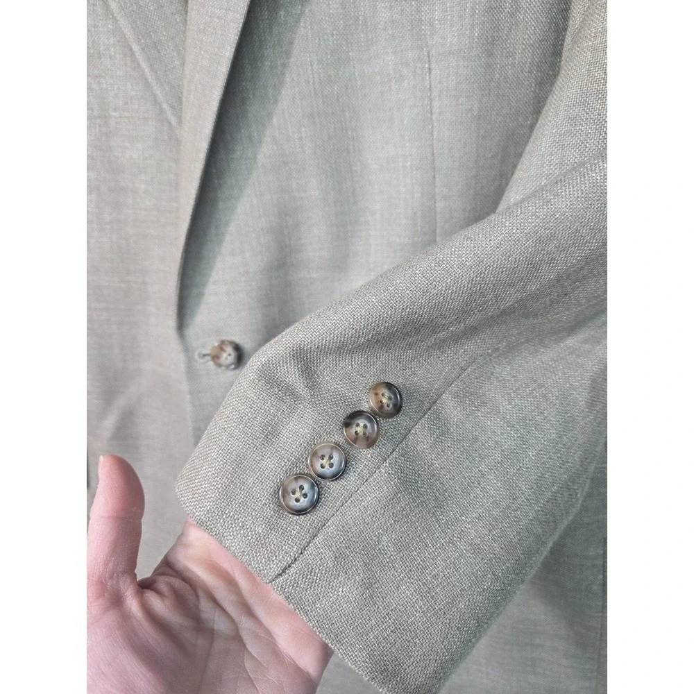 Lauren Ralph Lauren Black Label Men's 50R Blue‎ Linen Blend Blazer Sport Coat